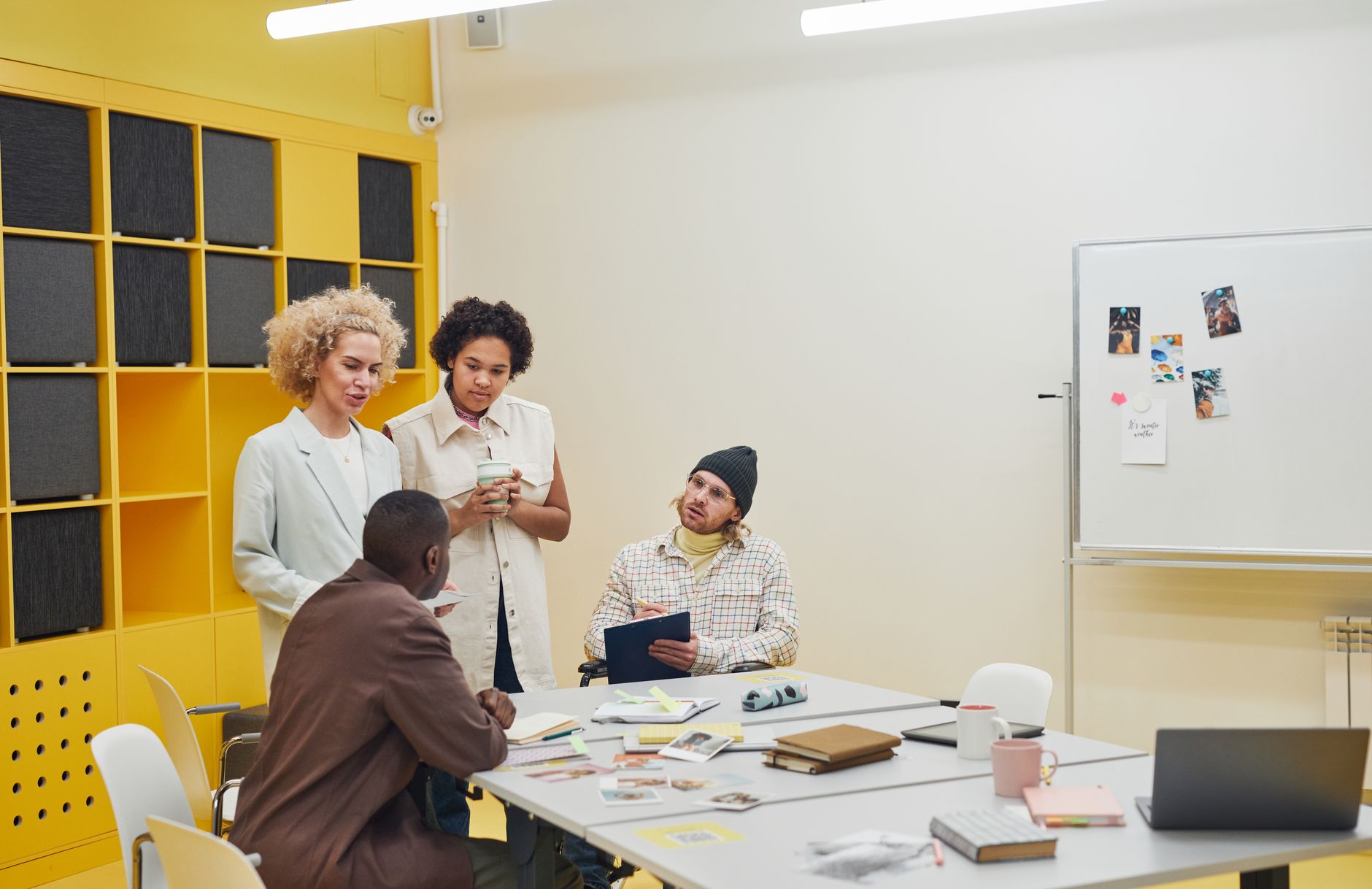 A group of professionals collaborating in a meeting